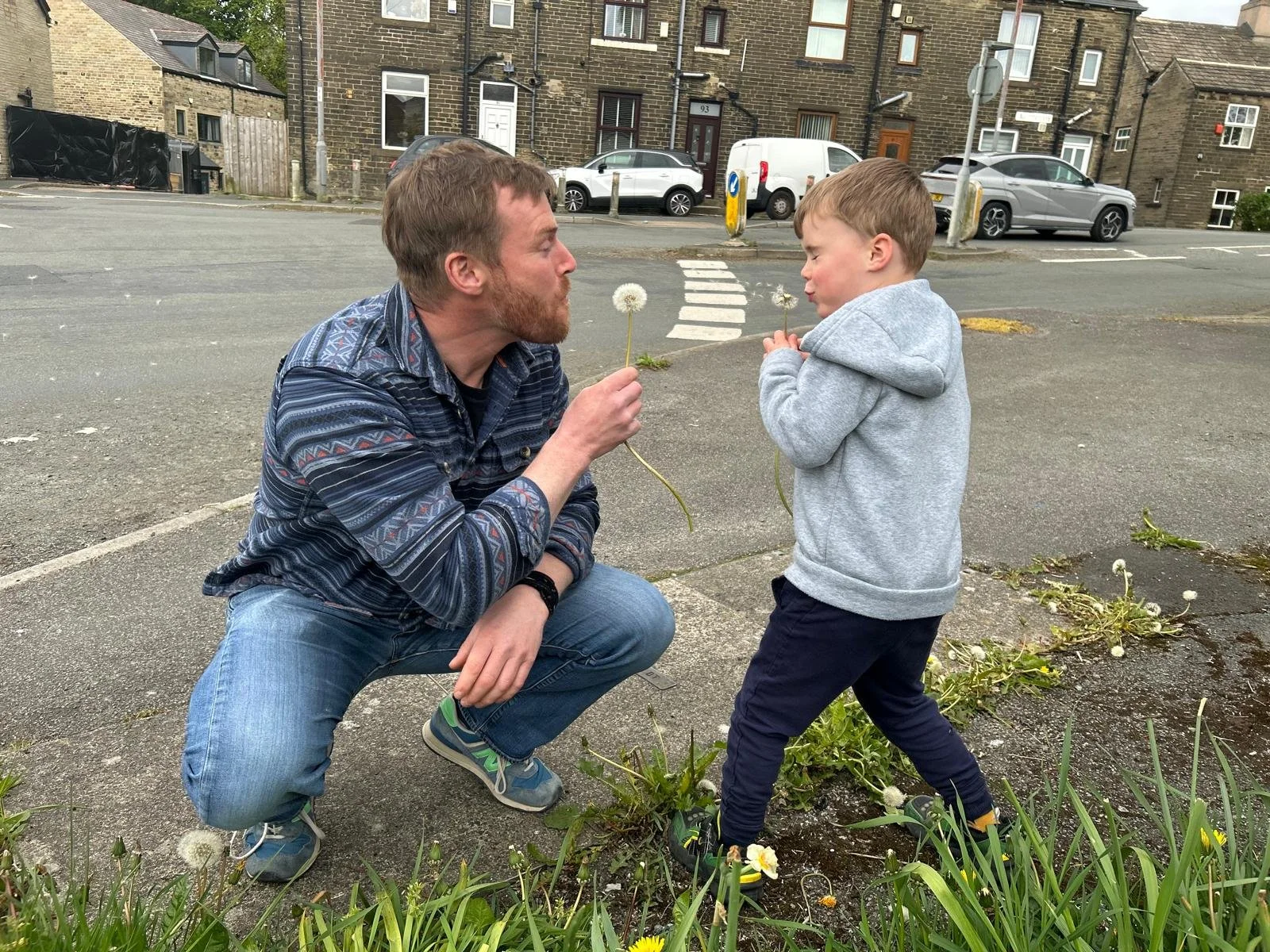 dandelion clocks, youth at play