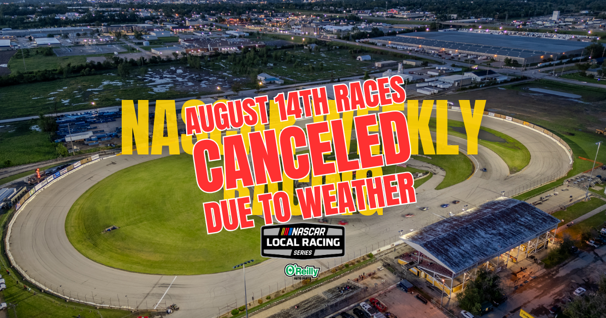 WEATHER UPDATE: August 14th Races Canceled