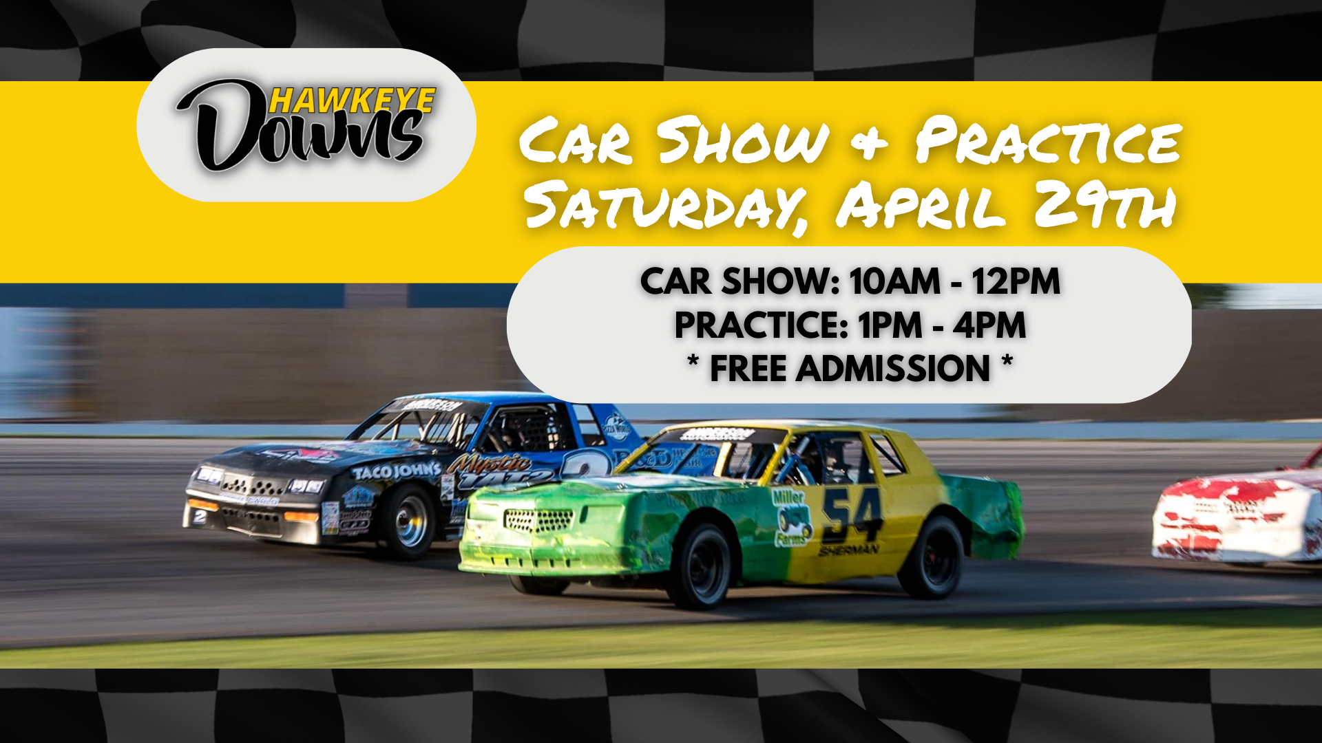 Hawkeye Downs Annual Car Show & Practice Hawkeye Downs