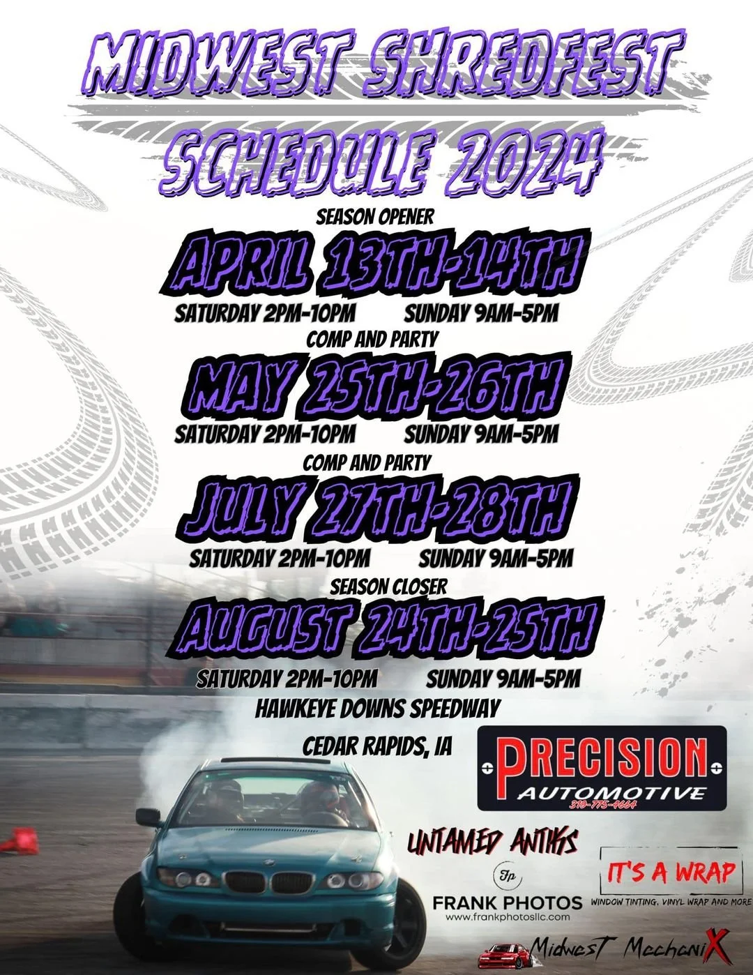 Midwest Shredfest 2024 Schedule Announcement Hawkeye Downs