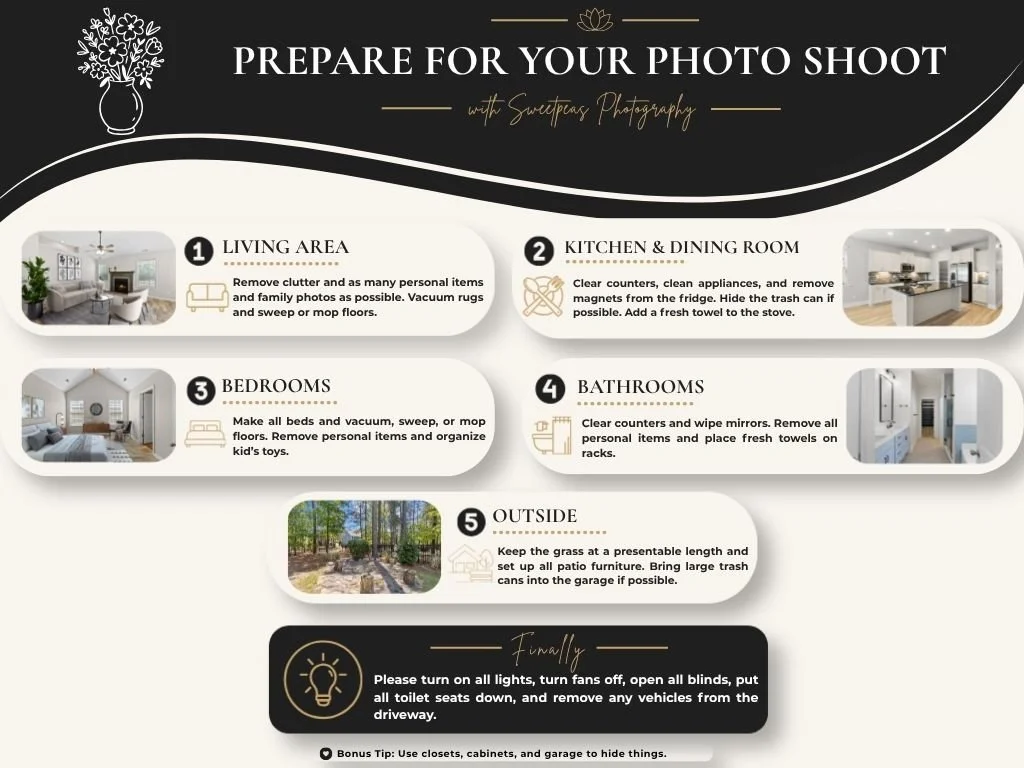 Home Preparation Guide - Sweetpeas Photography
