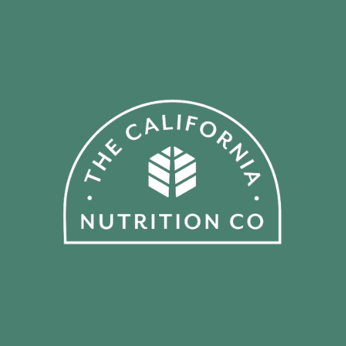 Logo for The California Nutrition Co with a tree icon and circular text