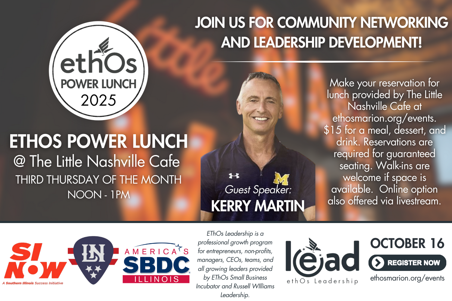 The October EThOs Power Lunch @ The Little Nashville Cafe