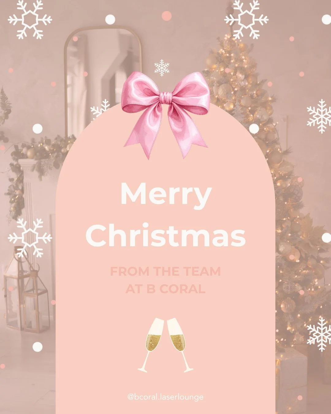 Merry Christmas from all of us at B Coral Laser Lounge ✨🎄⁠
⁠
Thank you for trusting us with your skin, your self-care, and your time this year. We&rsquo;re grateful for every visit, every conversation, and every moment you chose to spend with us.⁠
⁠