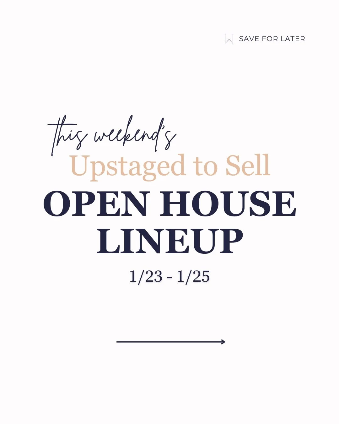 Homes sell faster when the right experts are in the room. 

This weekend's open house lineup is the result of strong partnerships with realtors who know the value of great presentation!!

When we work together with one goal (sell fast!!) buyers feel 
