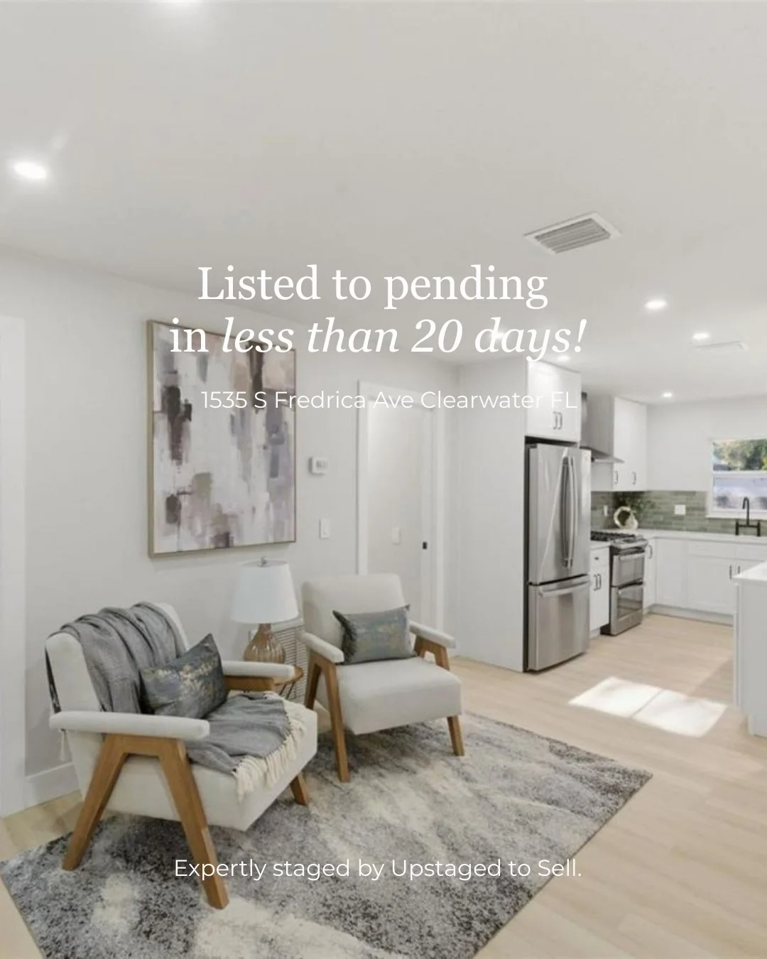 Pending in less than 20 days! A strong reminder that the way a home is presented shapes how quickly buyers take action.

Congratulations to the agent on a clean, efficient outcome 👏

As a professional staging company, we have witnessed firsthand how