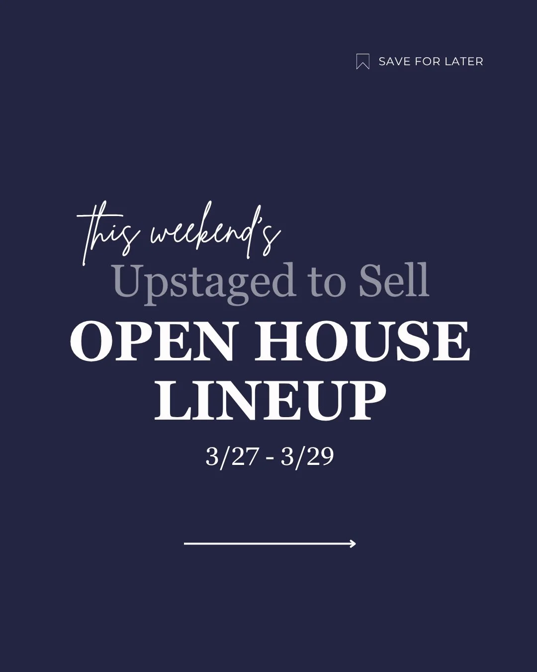 We're heading into the weekend with 8 open houses, each one staged to help buyers instantly understand the value of the home.

Today's buyers move fast! Scrolling, touring, and deciding in seconds. If a space doesn't feel inviting right away, interes