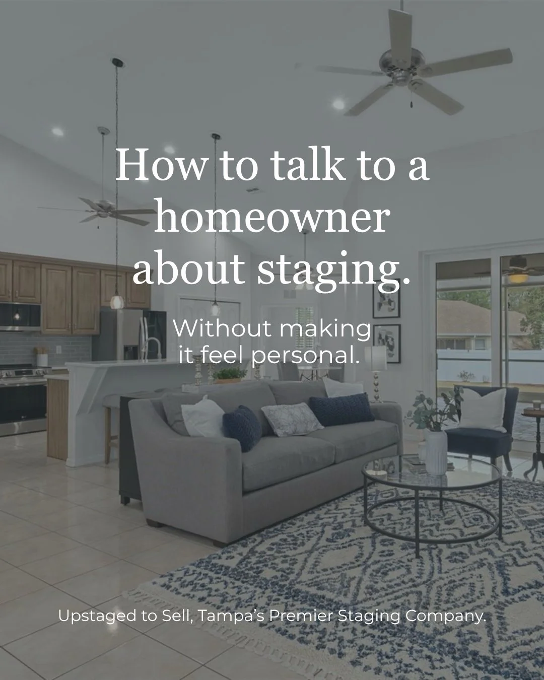 Talking to sellers about staging can feel tricky, especially when you know they've worked hard to make the home their own.

The key is to make the conversation about the potential buyer's experience, not the homeowner's taste.

After working with man