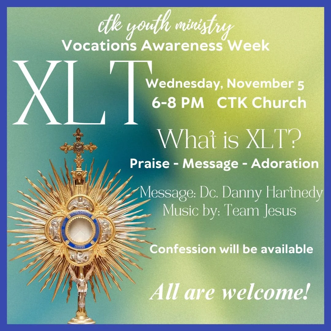 Join us for our Vocations Awareness Week XLT. Everyone is welcome!