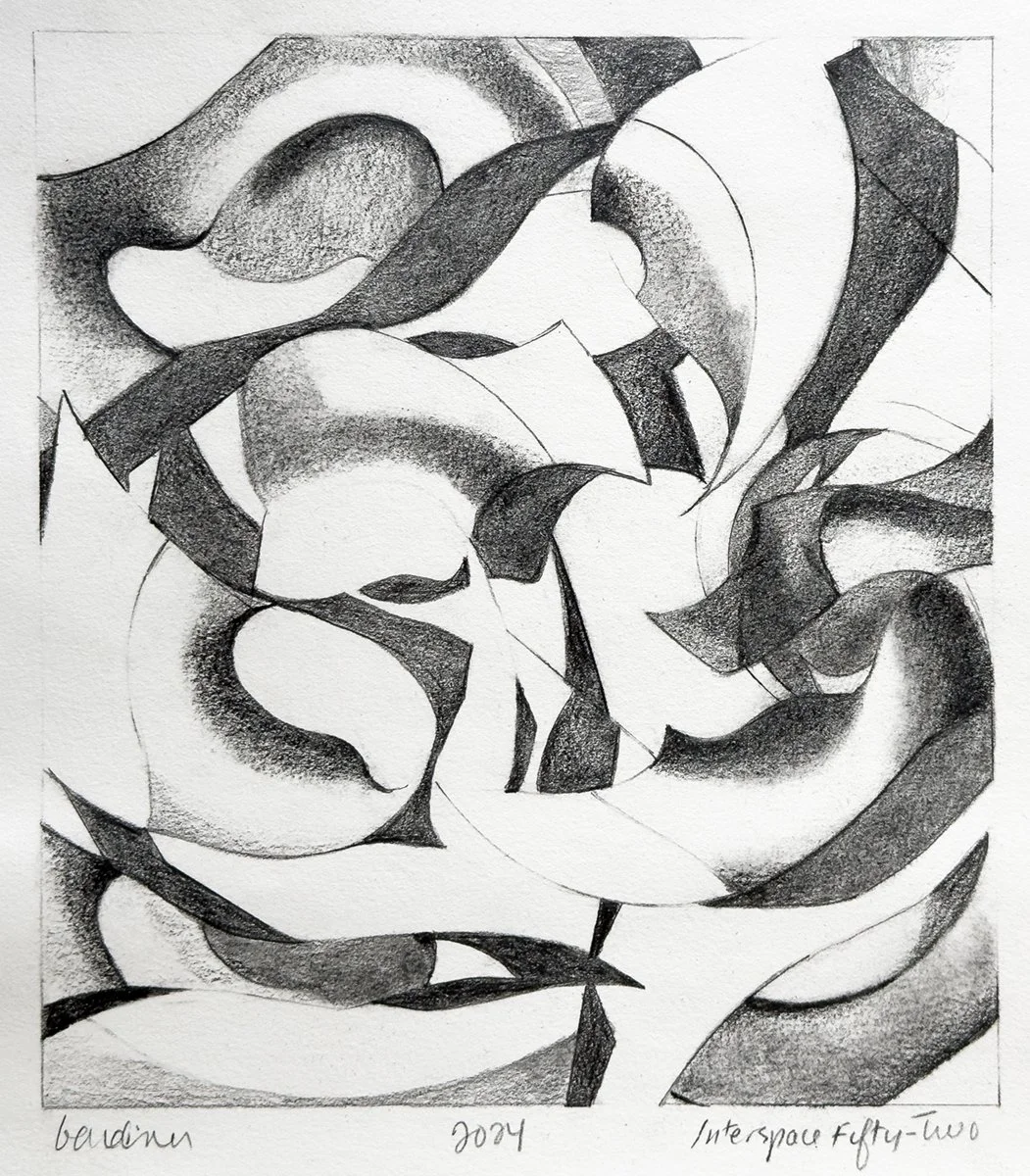 Ginnie Gardiner, Interspace Fifty-two, 6B Pencil on Rives deckle paper, 8.75" x 7.5" $800

