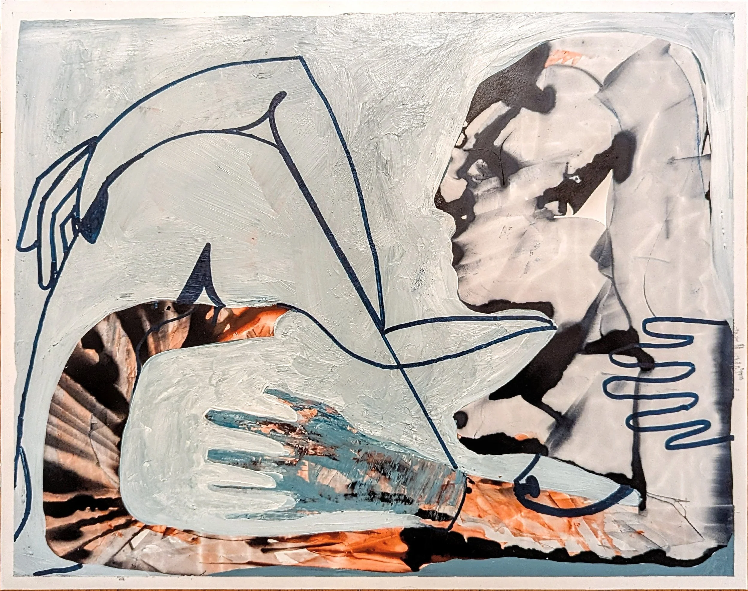 Emilia DeVitis, Here I am, Acrylic paint on yupo paper, 11" x 14", $600.00
