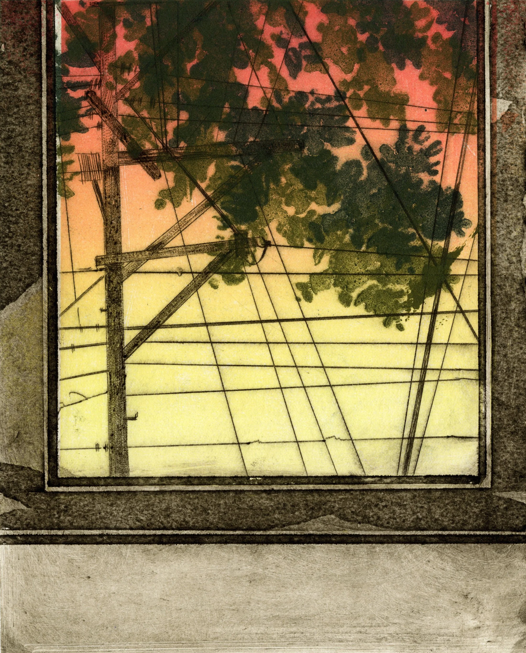 Regina Stadnik, Window Study No 16, Monoprint 8 × 10" $200
