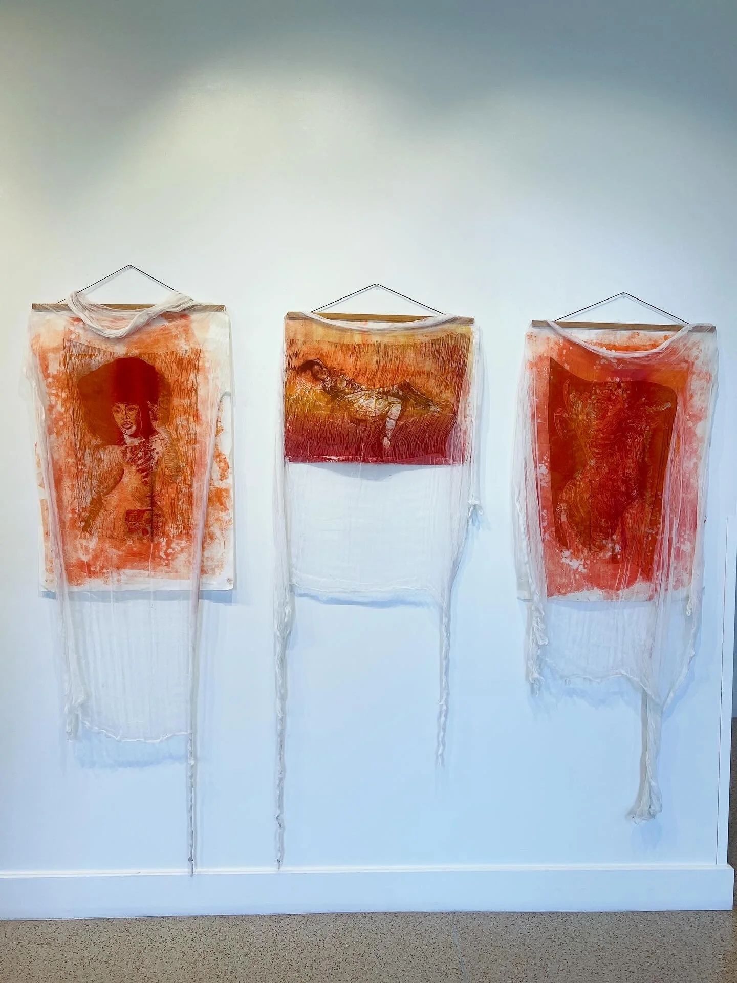 Candice Francis, Green Burial, Wood cut relief, 24 x 30” $6000
