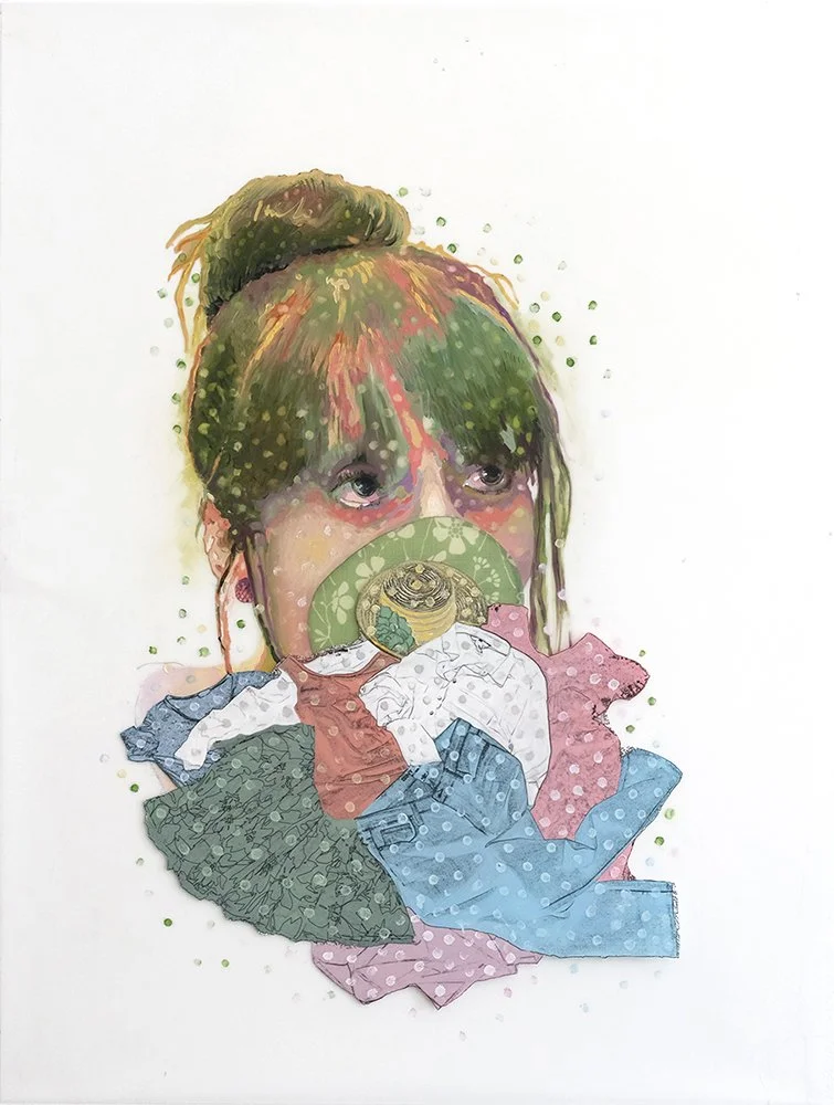 Teri Donovan, Decisions, Decisions, Mixed media on mylar, 24x18, $500.00
