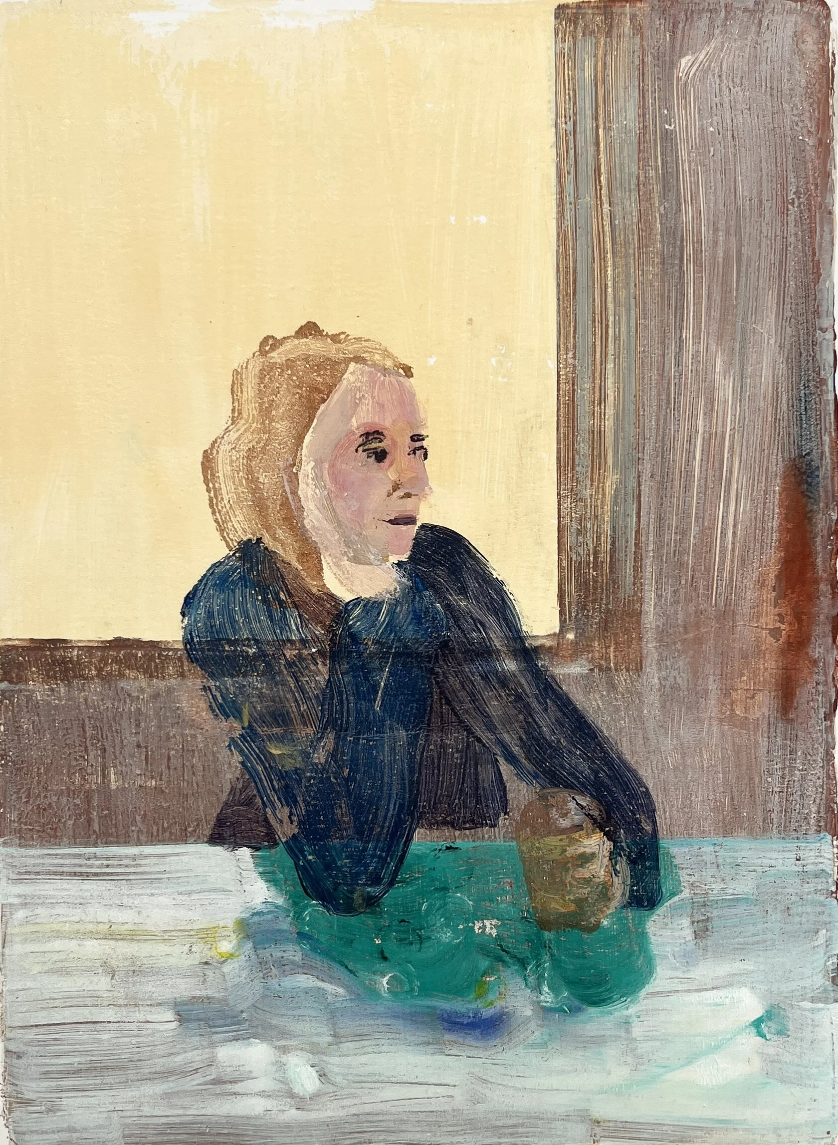 Maya Koenig, Warm Tamalin, Monoprint (Gelli plate), 9 × 12", $400