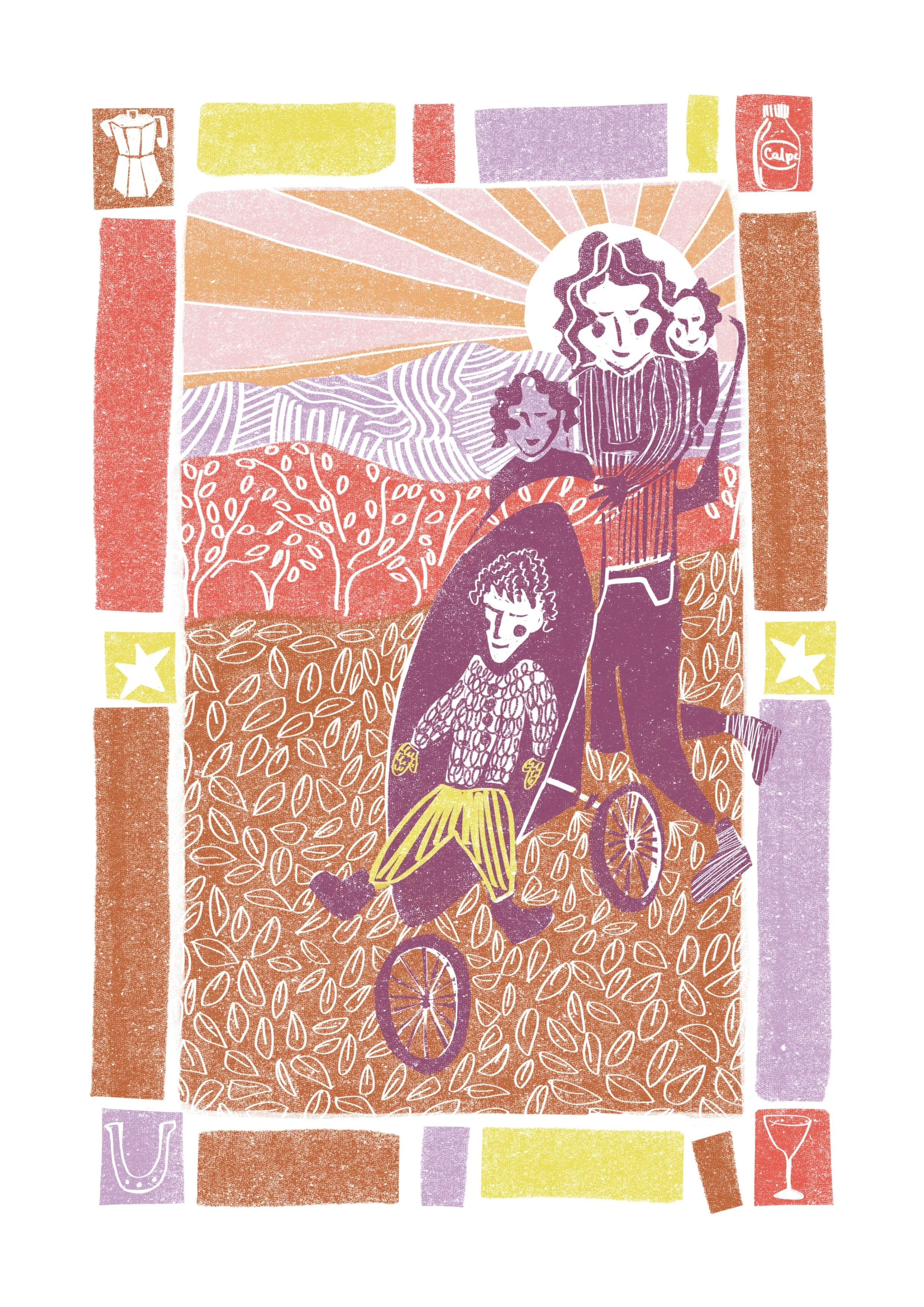 Roanna Monaghan, Keep Going Mummy, Block print/Giclée, A4, £25
