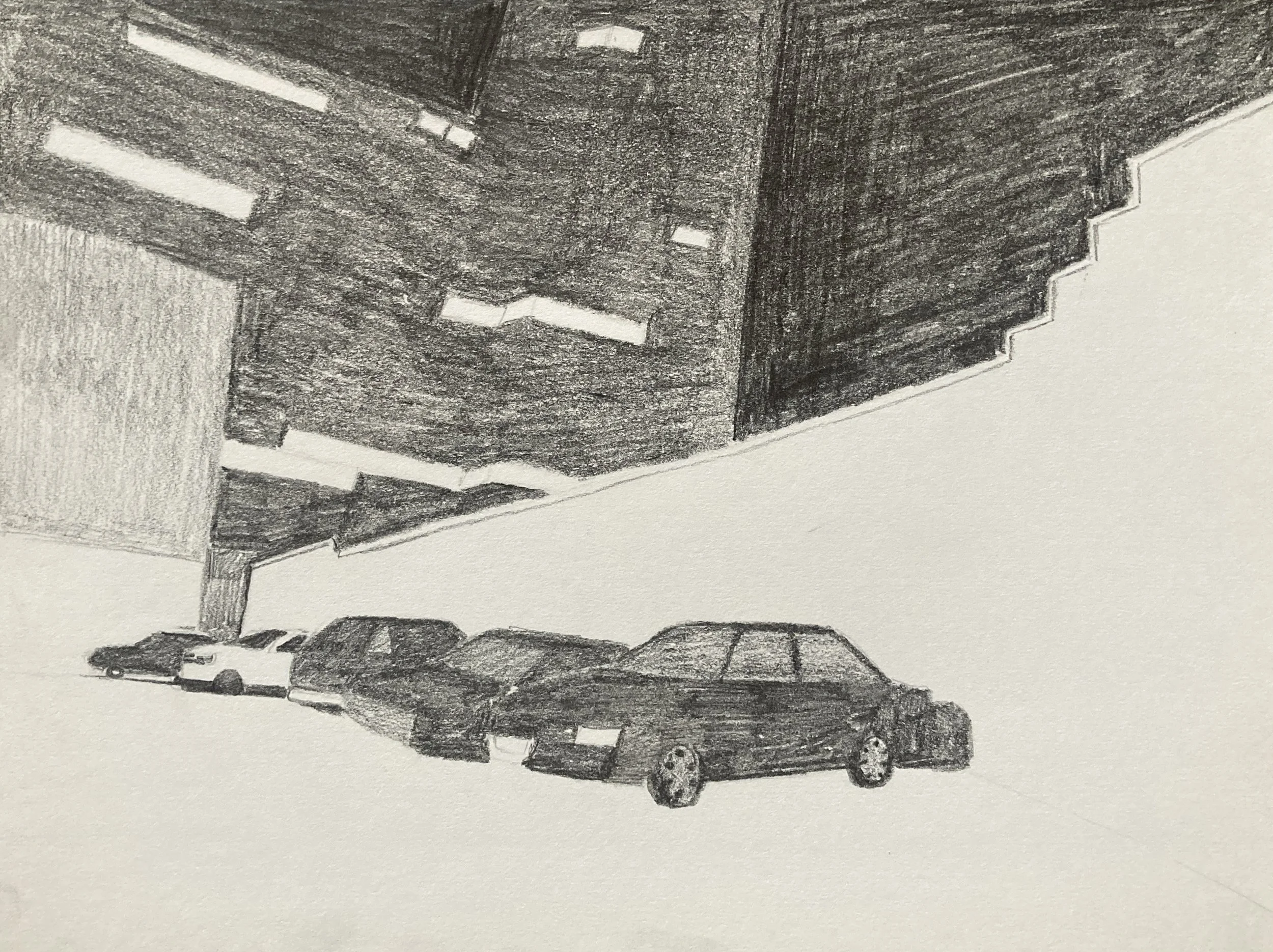 Michiko Tanaka, Seattle 3, Graphite on paper, 9" x 12" $350


