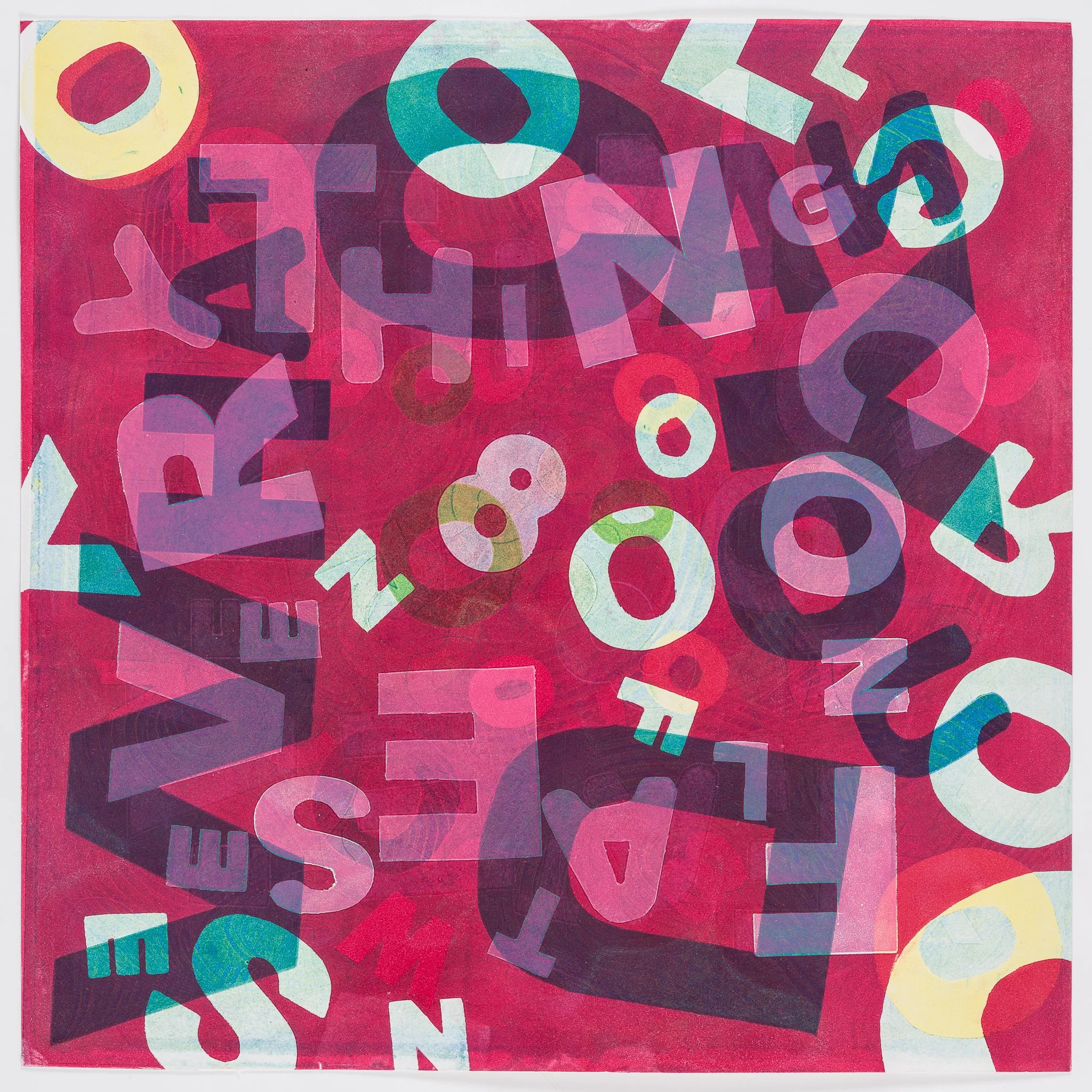 Barbara Lubliner, Can You, Monotype, 12 × 12", $400
