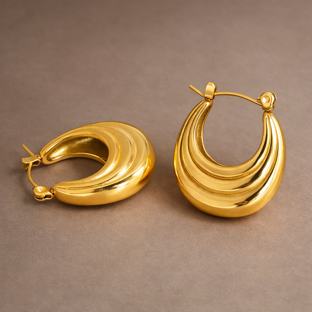 Chunky Crescent Hoops