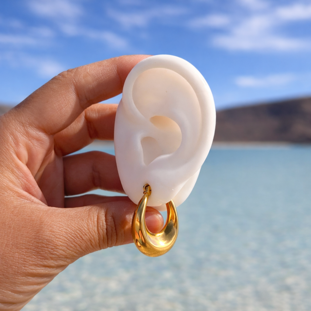 Chunky Teardrop Hoops