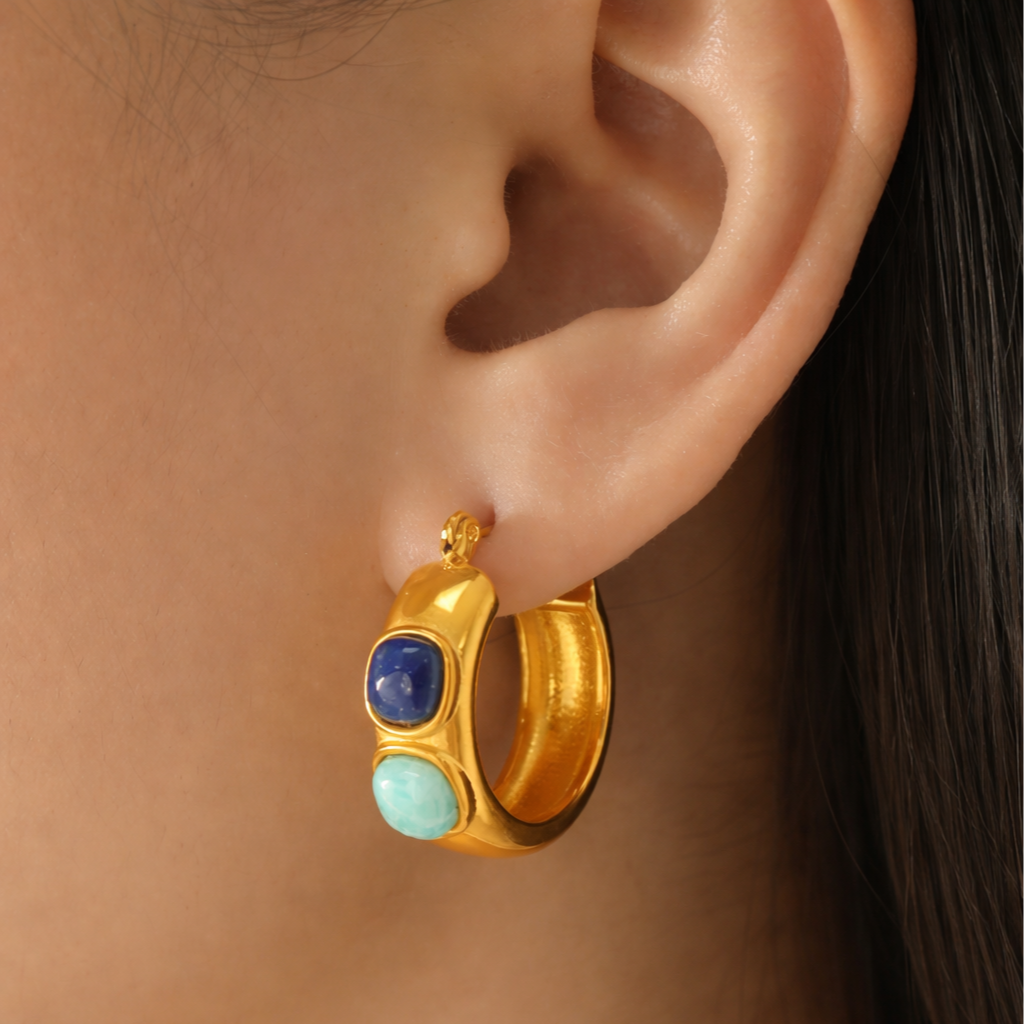 Gemstone Hoops