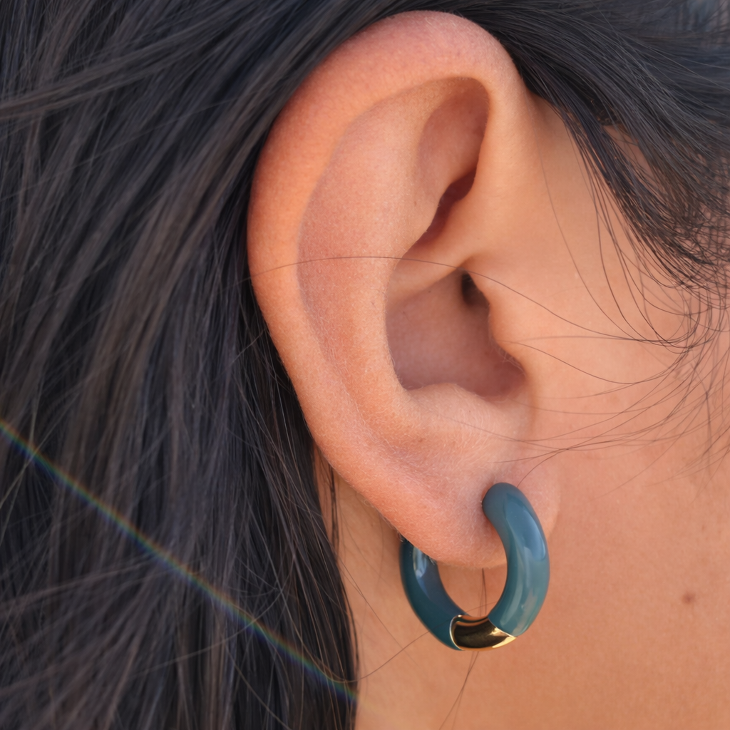 Colorful Enamel Hoops