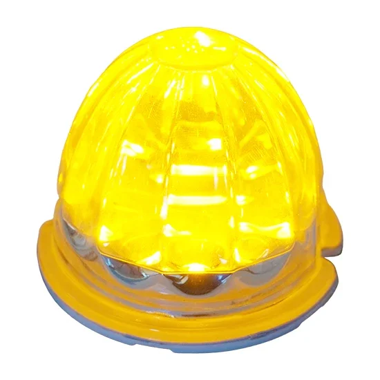 Legendary 3-1/2 Glass Watermelon Amber-Clear 3 Wire Dual Function W/O Bezel LED Light - Each