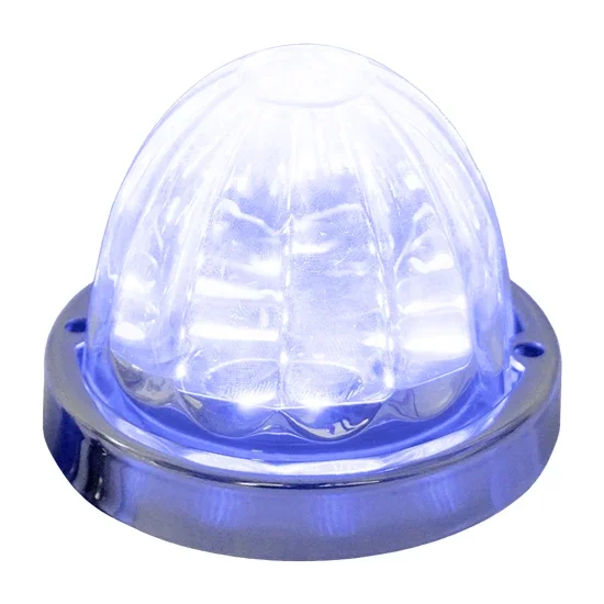 Legendary 3-1/2 Glass Watermelon Blue 3 Wire Dual Function Stainless Steel Bezel LED Light
