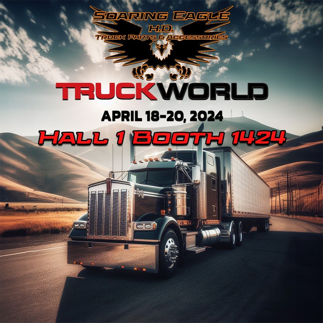 Join us for Truck World April 18th-20th, we will be in Hall 1 booth 1424. Check out our Selection of Kenworth Heater Boxes, Big Mouth Step Boxes, Drawer Packs and More! See what Soaring Eagle HD can do for your Truck! https://soaringeaglehd.com
