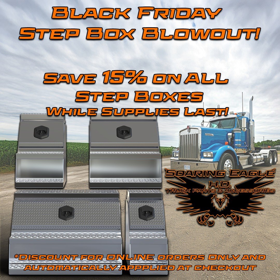 We're Blowing out our Step Box Inventory for Black Friday! Save 15% automatically at checkout on all step boxes, while supplies last! Offer for online orders only!