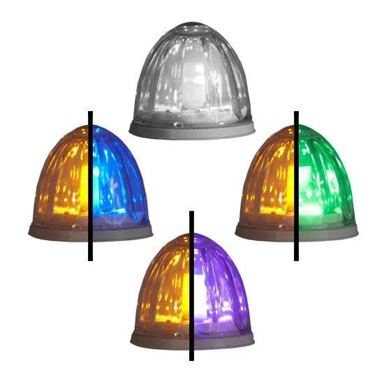 Legendary 2 Inch Glass Watermelon 4 Wire Dual Tone LED Lights W/O Grommet Mount