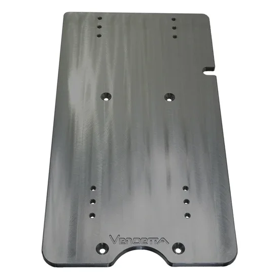 Vendetta Chrome Plated Billet Seat Base Adapter  - Drilled For Air Fitting For Kenworth W900, W900A, W900B, W900L, W900S