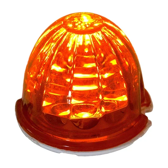 Legendary 3-1/2 Glass Watermelon Dark Amber 3 Wire Dual Function W/O Bezel LED Light -Each