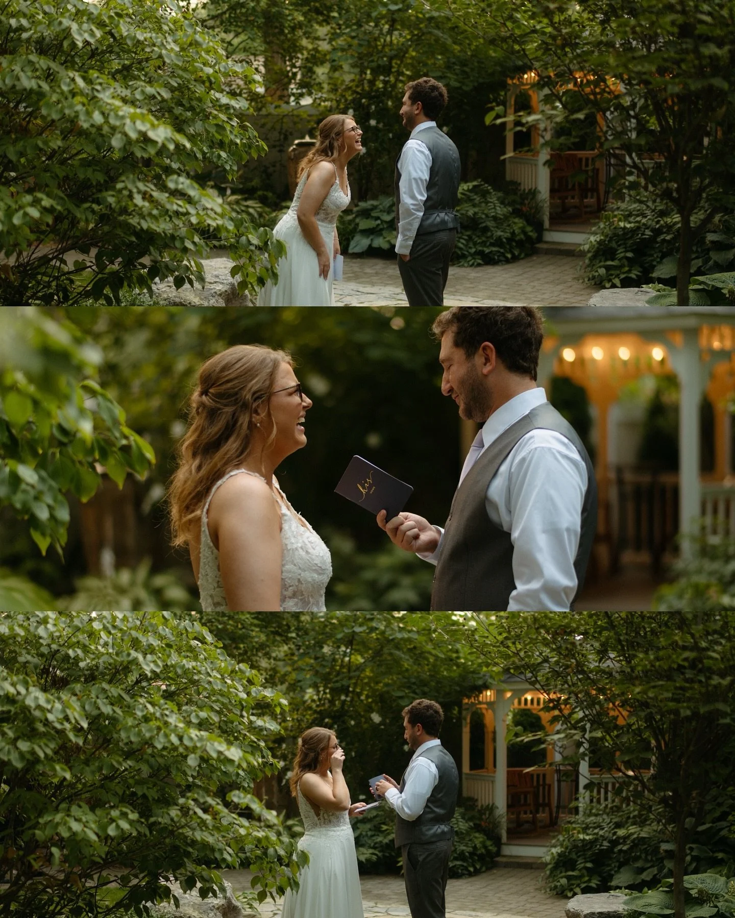 8.2.25 | a beautiful garden wedding for katey &amp; casey 🌿 these two decided to share their private vows at sunset - after the chaos of the day started to slow down - so that they could really take in the moment &amp; each other. let this be your f