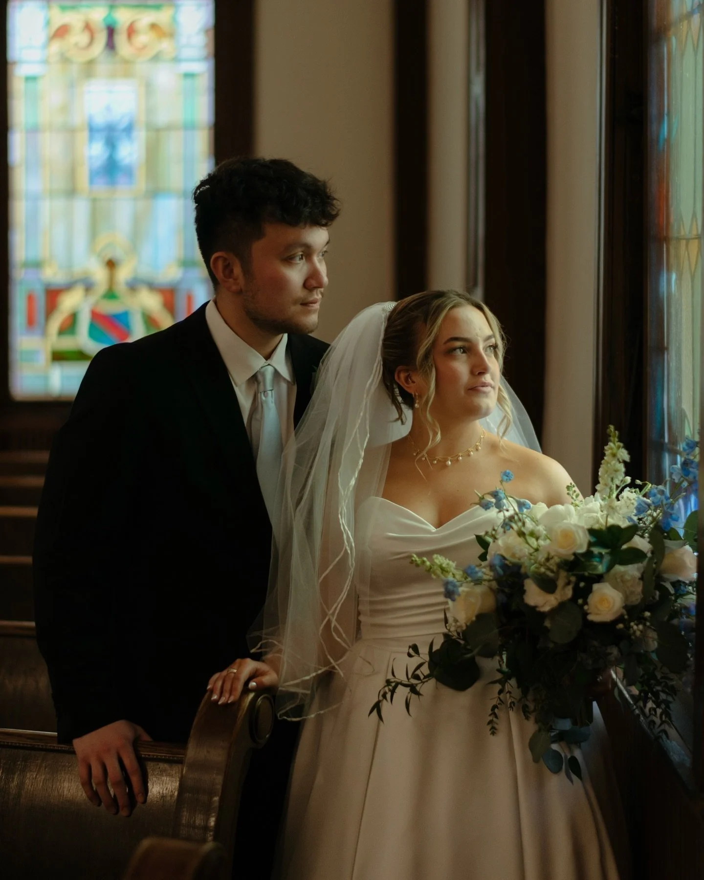 a sweet, intimate February wedding for A &amp; E 🤍⛪️✨