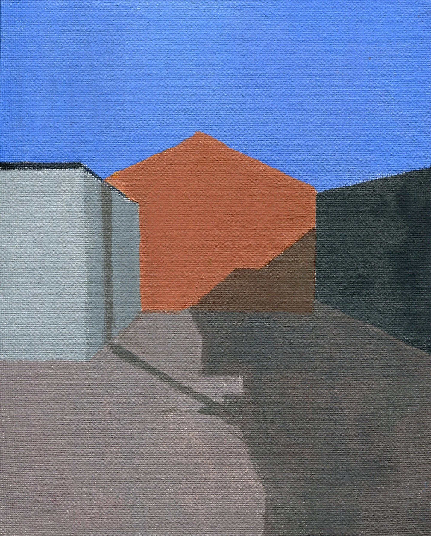 &quot;Warehouse in Shadow&quot;

acrylic (i think?) on canvas board, from 2019 (maybe?) - painted from a picture taken on one of my first project site walks in Boyle Heights.