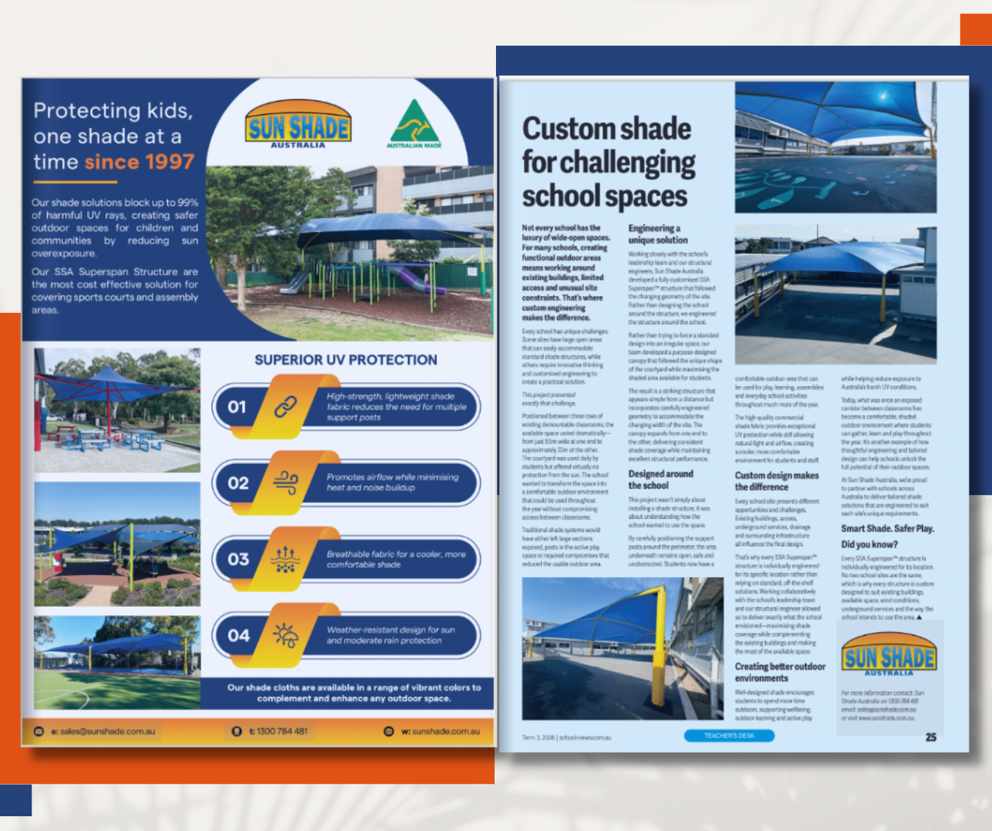 Sun Shade Australia Featured in School News Australia Term 3 2026 Edition