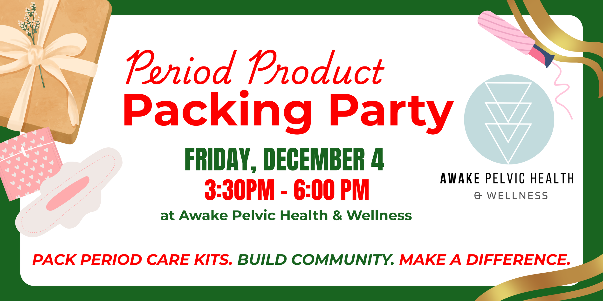Period Product Packing Party