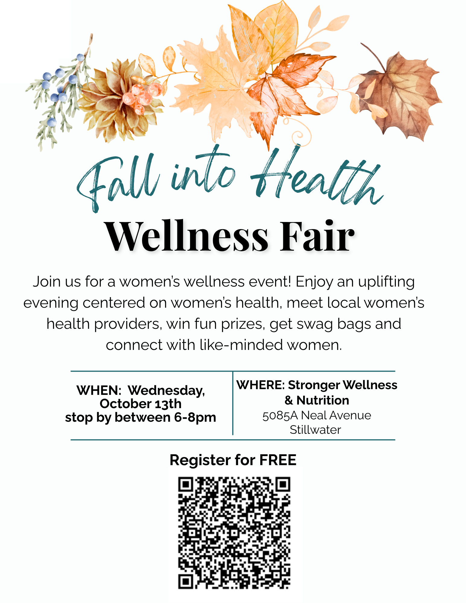 Fall Into Health Wellness Fair at the Stronger Wellness & Nutrition Studio