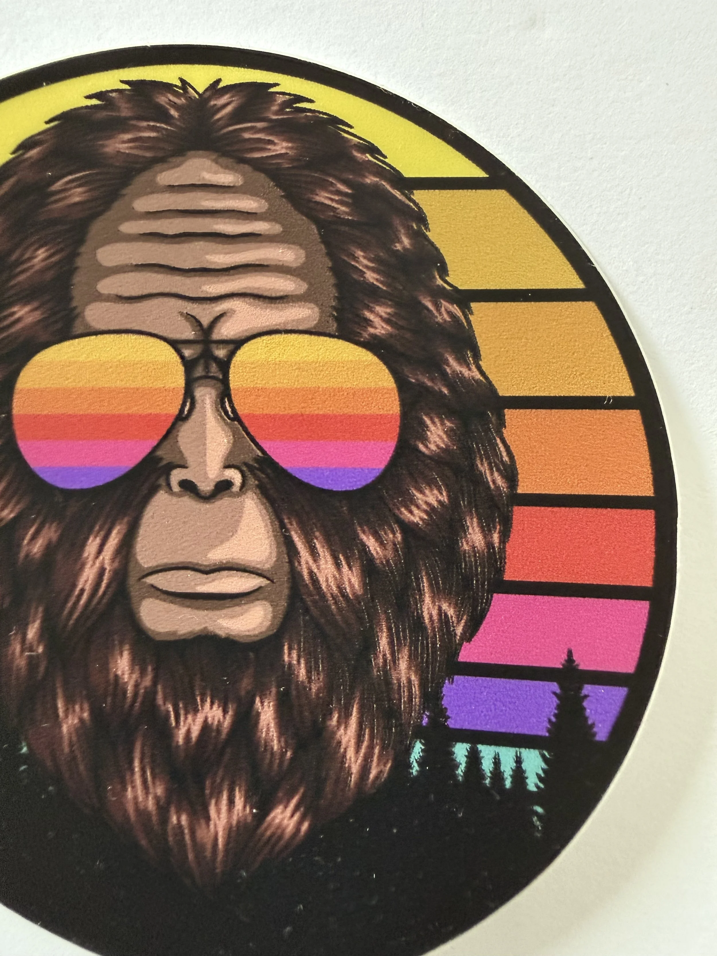 retro bigfoot sticker