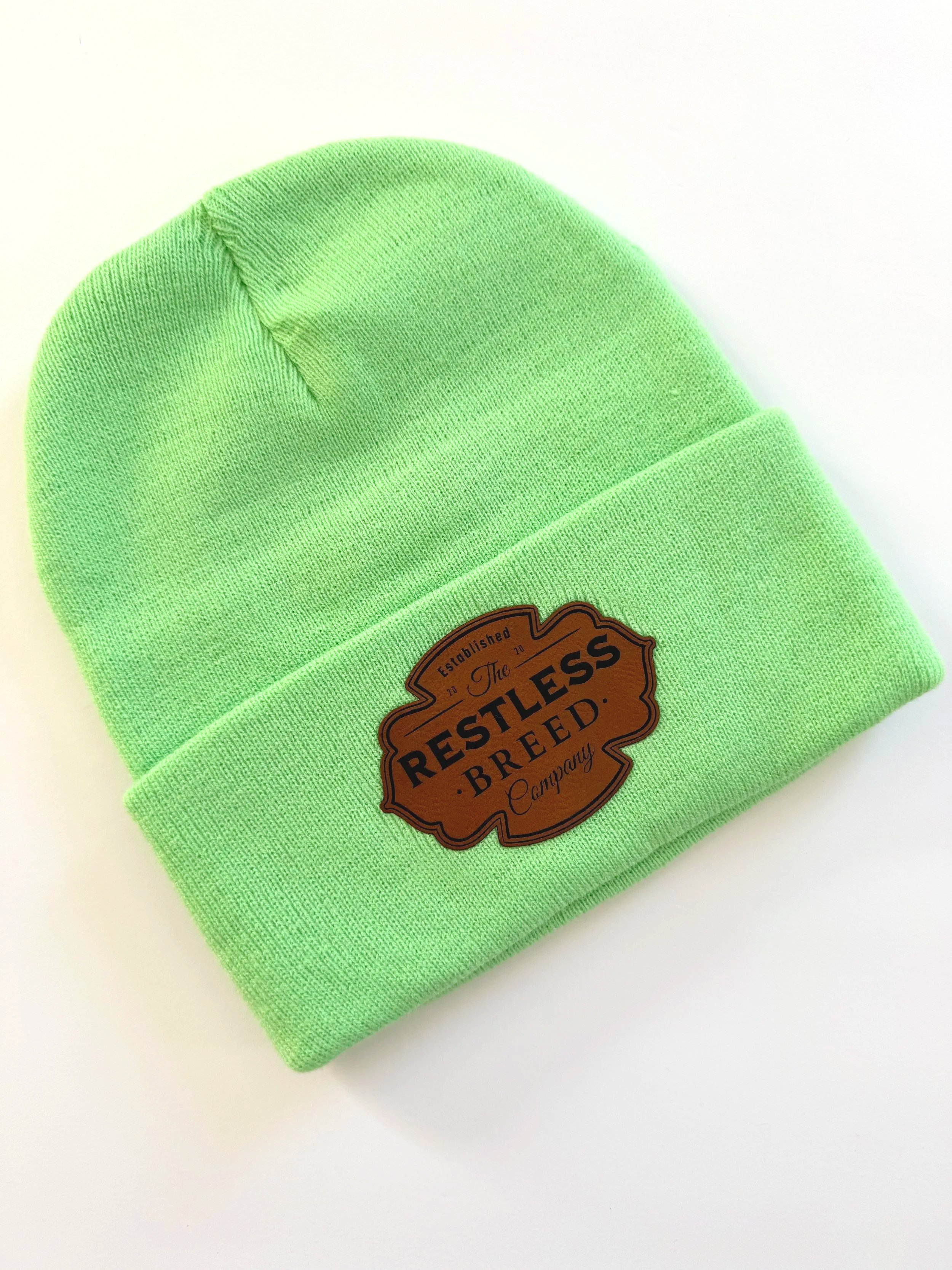 pistachio knit ski hat