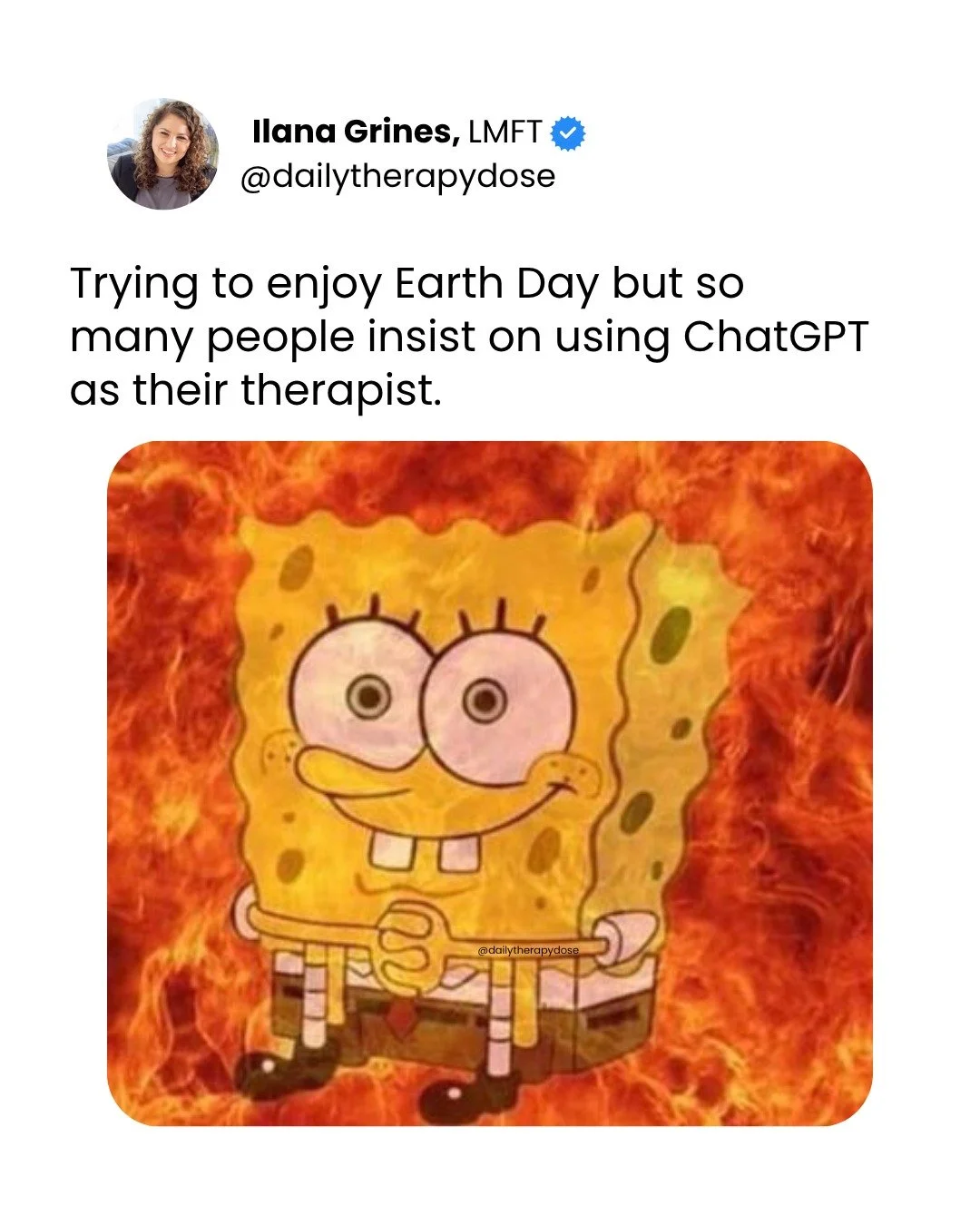 This is my Earth Day contribution. (joking. don't get me started on my home that produces zero food waste, my chickens, recycling, etc.) 🌱🌎♻
#EarthDay2026
#therapyhumor
#realtherapistoverAI
#getoutdoors