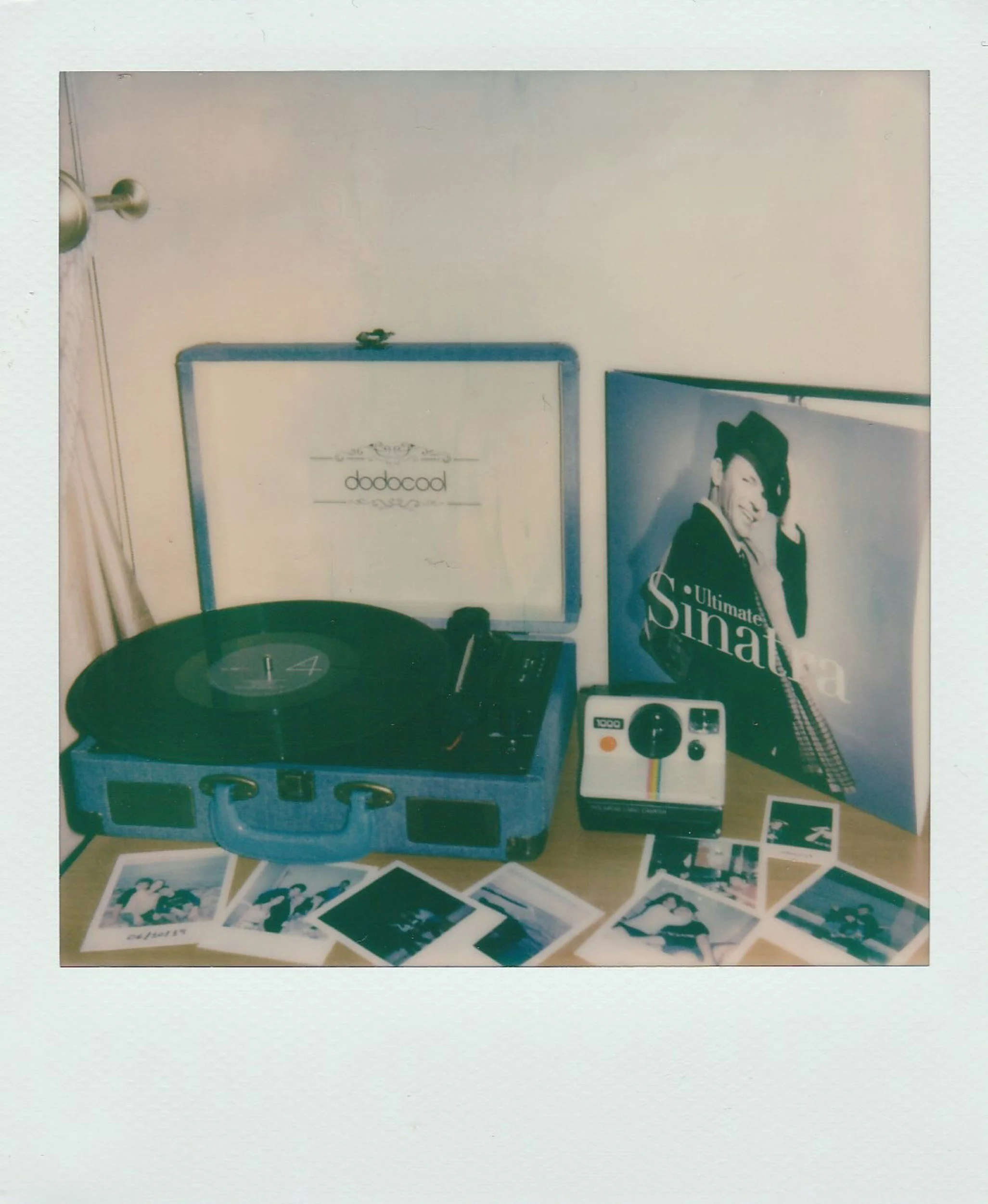 a Frank Sinatra album near a record player
