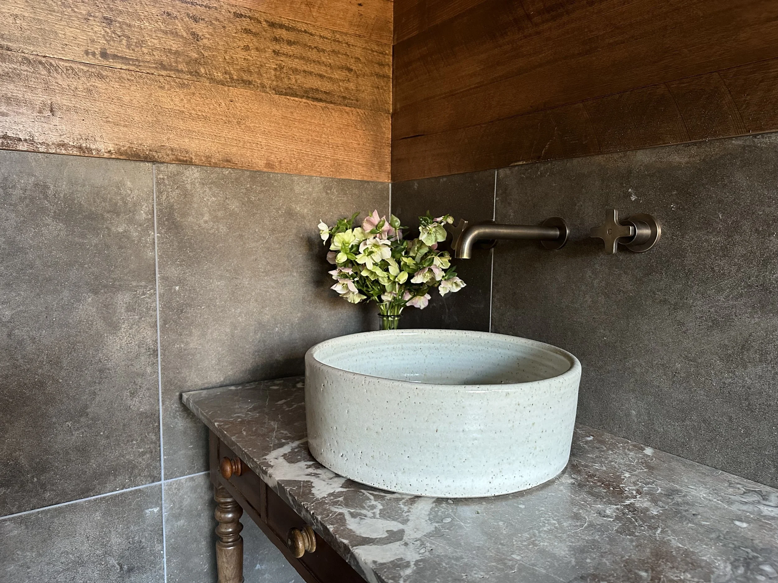 Bespoke locally made sink.