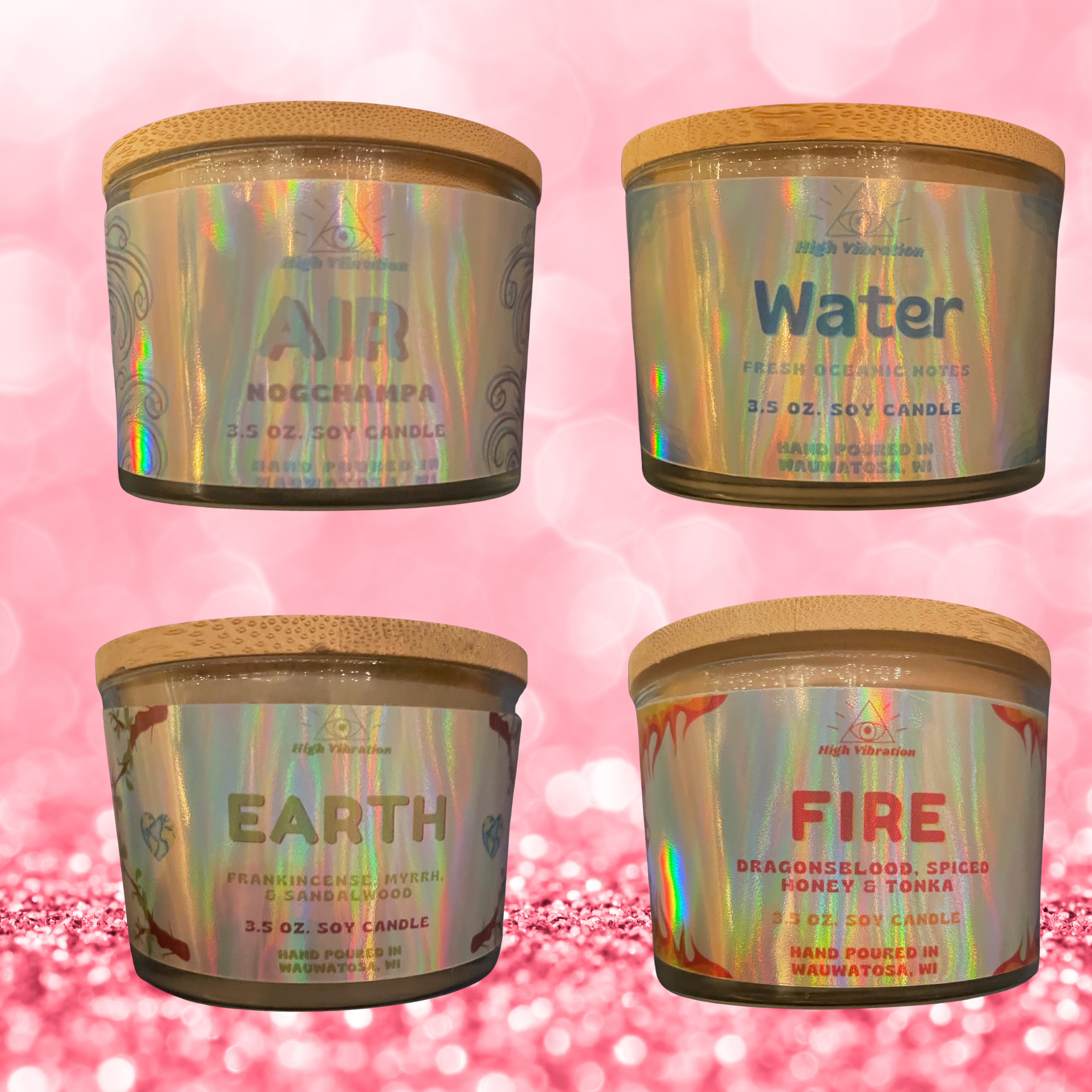 Elements 3.5 oz. 4 Soy Candle Bundle