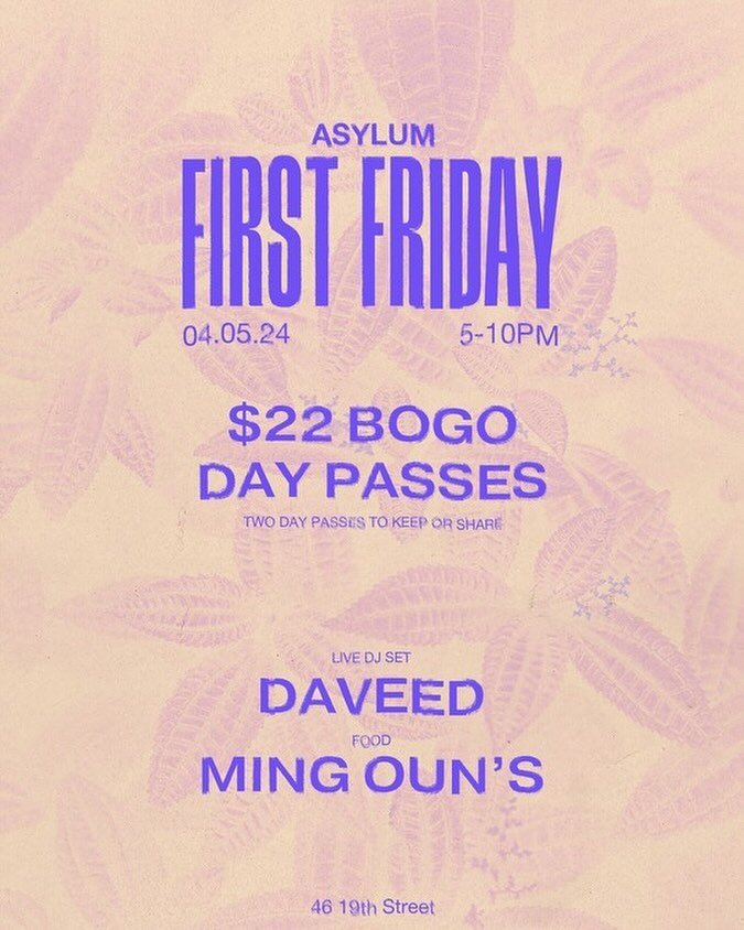 It&rsquo;s almost First Friday again! As always, we&rsquo;re doing a BOGO special on day passes accompanied by killer beats, courtesy of @davidjohnoks. @mingounskitchen will be serving their delicious food 🤤

#firstfriday #sdevents #sandiegolife