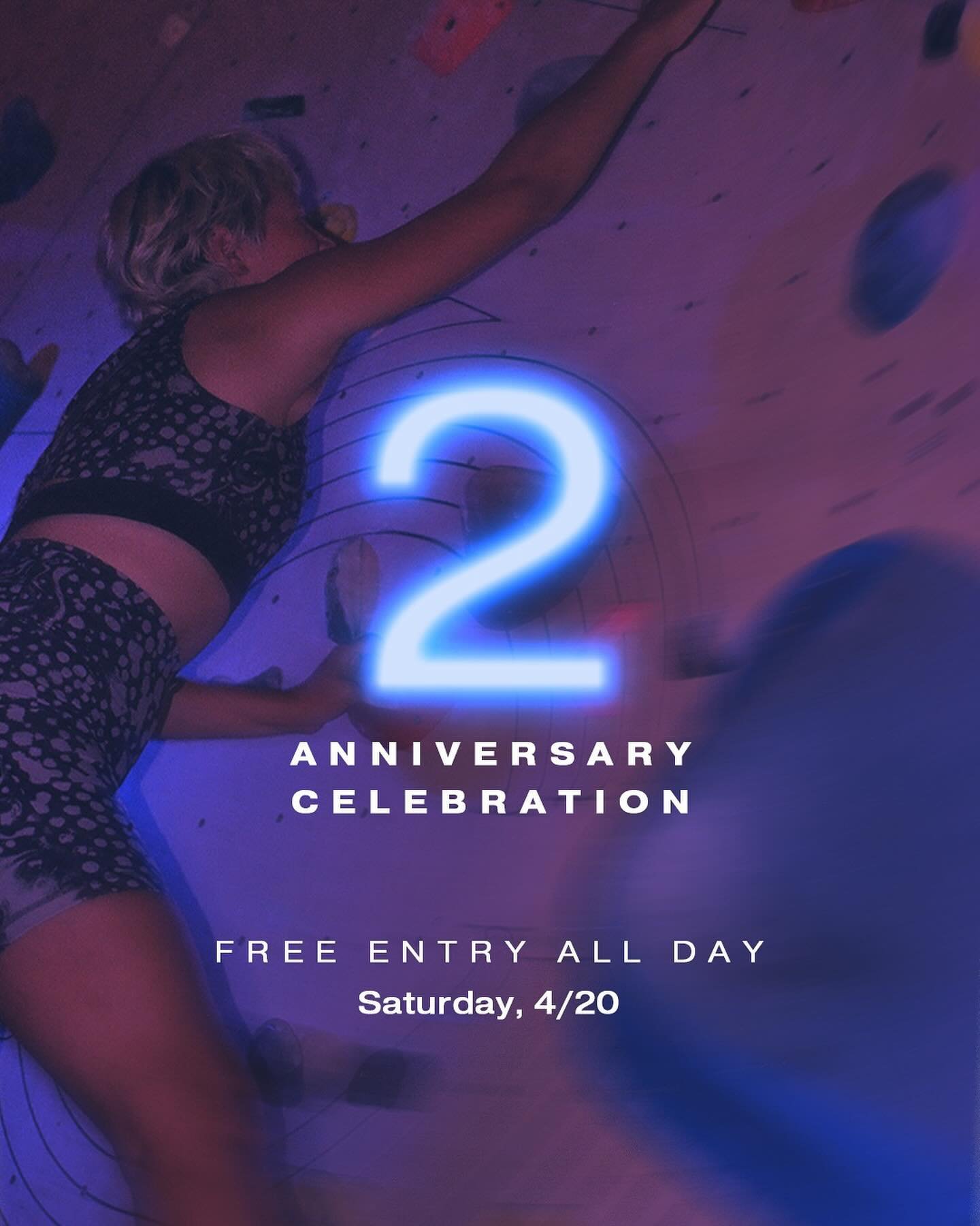 Asylum is turning 2 🥳 we want to thank you for two years of immaculate vibes and community with an awesome party and FREE climbing all day! Take advantage of some crazy deals we&rsquo;re offering at the anniversary celebration.

Start the day off wi