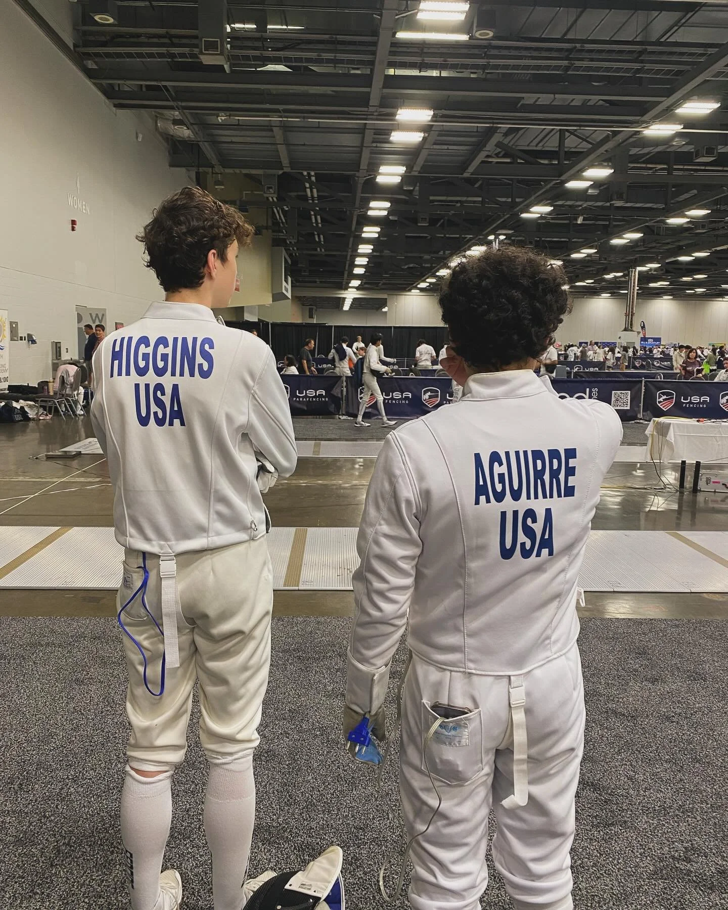 Fencers about to fence. 🤺
