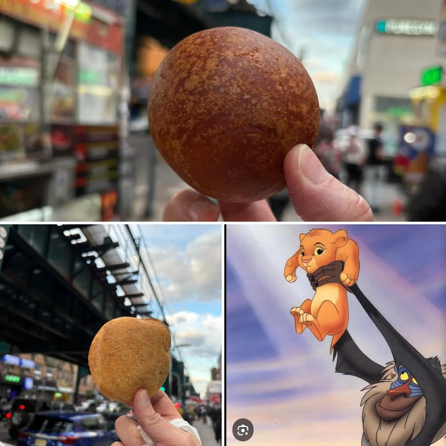 BEHOLD the mighty Colombian bu&ntilde;uelo and pandebono. My circles of life. Jackson Heights, Queens