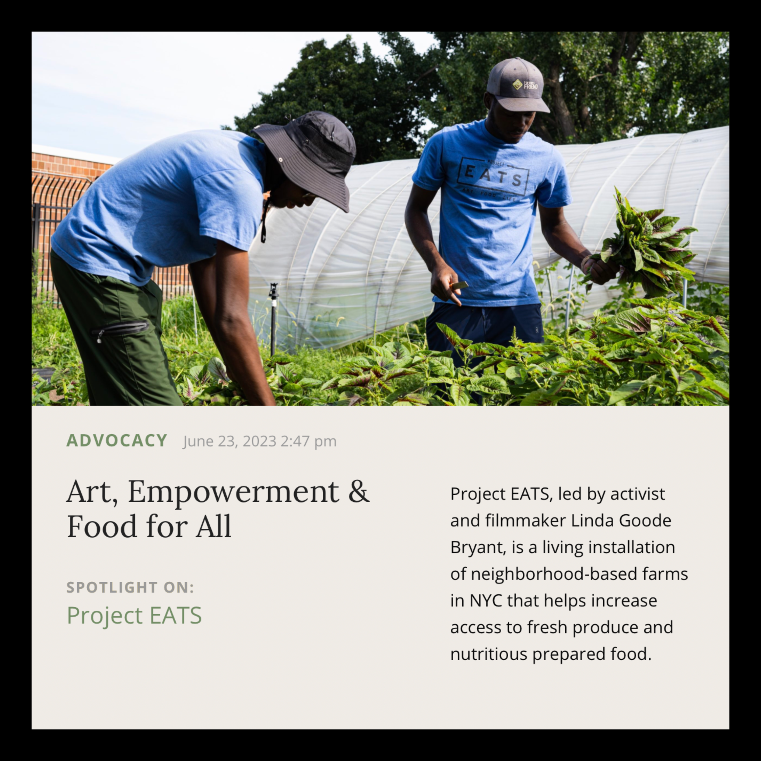 Musings | June 2023 | Project EATS